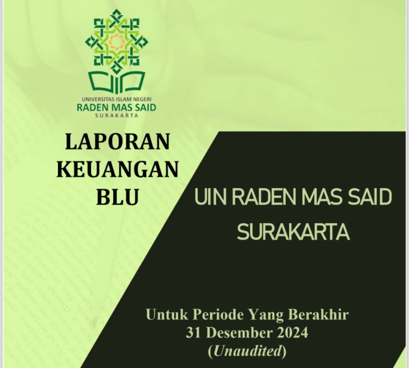 Laporan Keuangan BLU UIN Surakarta Untuk Periode Yang Berakhir 31 Desember 2024 (Unaudited) 