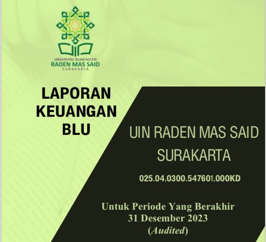 Laporan Keuangan BLU UIN Surakarta Untuk Periode Yang Berakhir 31 Desember 2023 (Audited)